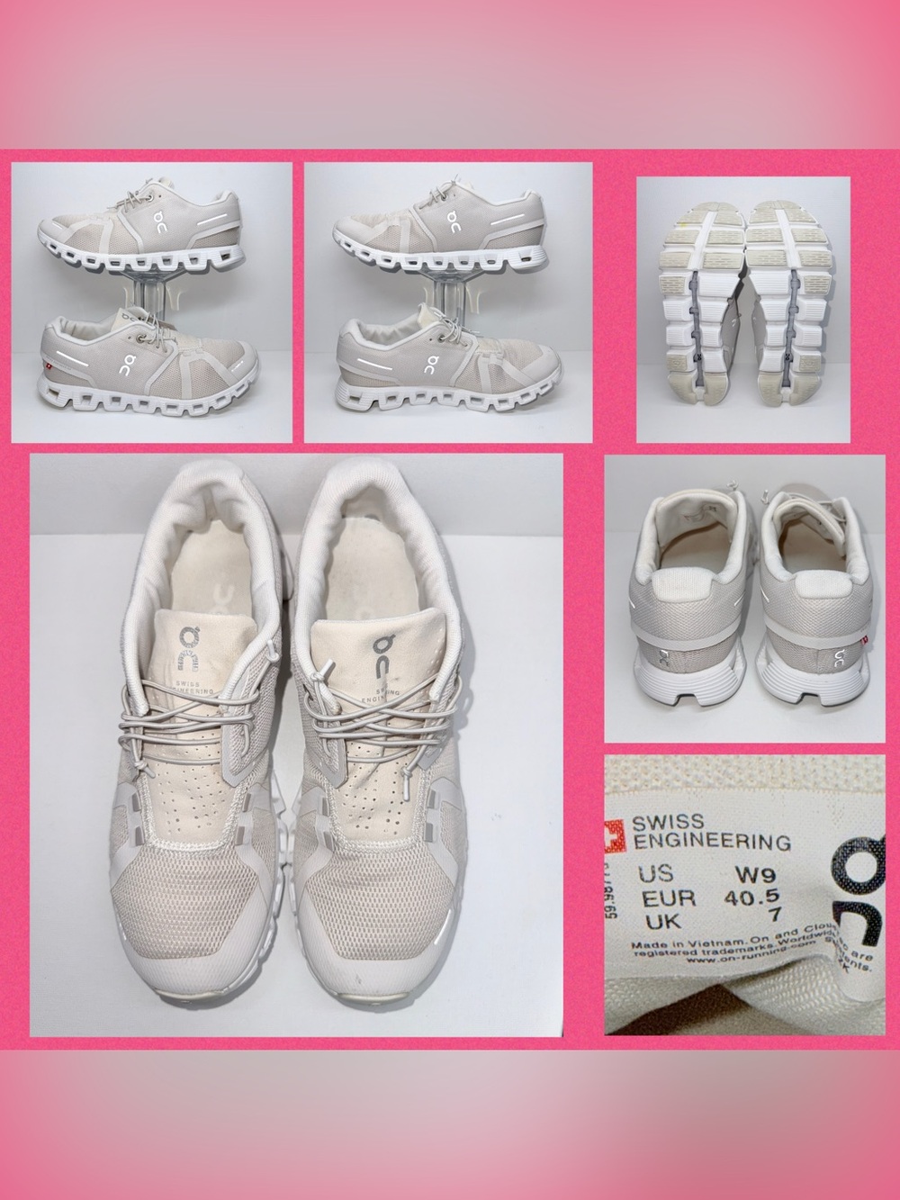 ON CLOUD 5  Sneakers in Beige and White